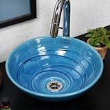 信楽焼 8カラーから選べる 洗面ボール 【ブルービードロ 手洗い鉢（小型） tr-2189】洗面鉢 洗面器 洗面シンク 洗面ボウル 洗面台 手洗い 手洗い器 陶器洗面 陶器 焼き物 しがらき焼 おしゃれ オシャレ 和風 洋風