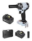KINGMAX インパクトレンチ マキタ 互換 電動工具 タイヤ交換 インパクト 18v充電式 最大緩めトルク550N・m 4段階切替モード 日本国内保証付 高出力ブラシレスモーター LED残照機能付 KIW18B (4.0Ahバッテリー・充電器・ケース付)