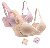 iLoveSIA (アイラブシア) マタニティ ブラジャー クロスオープン ノンワイヤー ブラカップ付 2枚セット ピンク+オレンジ LL「XXL実物サイズタグ」