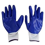 B Blesiya 作業　仕事　ゴム手袋　グローブ　シームレス　軽油　撥水　通気性　耐摩耗性　全３色　 - A