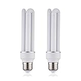 (2 Pack)Energy Saving Light Daylight White Bulb 5000k E26 2835 SMD LED Corn Lamp 360 Degrees (15W Re