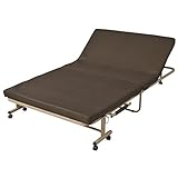 山善(YAMAZEN) 低反発折りたたみベッド(シングル) ダークブラウン KBT-7S(WDB/IV)RG