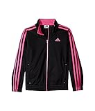 (アディダス) adidas キッズコート・ジャケット・アウター Warm Up Tricot Jacket (Big Kids) Black/Pink LG n/a [並行輸入品]