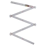 ( お徳用 5個セット) DTファイバー折尺 グラスファイバー入り折尺 【cm表示 1m×5折】 DT-FOJ-WH ホワイト(白)