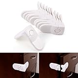 【ワンタッチでロック＆解除】 ベビー・赤ちゃんガード 引き出しロック ドアストッパー 地震対策 引き出し/冷蔵庫のドア/棚など ケガ防止・転倒防止 10PCS