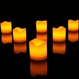 Homemory LED ティーライト キャンドル 6個セット アイボリー 本物そっくり 癒し雰囲気 間接照明 パーディーや結婚式、誕生日 浴室 枕元 足元(6個セット) …