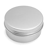 24pcs 50g aluminum round empty jar tin screw top lid cosmetic