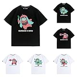 [XZCWGL] 初音ミク ガンダム コラボ tシャツ はつね みく ガンダム tシャツ 漫画 Hatsune Miku メンズ/レディース 夏服 スポーツ トップス 半袖 通気性 ゆったり 大きいサイズ おもしろ 白 黒 赤 (3XL,E) [並行輸入品]