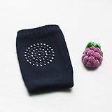【ノーブランド 品】赤ちゃん　ベビー　膝パッド　膝プロテクター　膝用サポーター　プロテクター 　ニーパッド　レッグウォーマー　全5色 - ネイビー