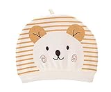 お出産祝い　ベビー小物　ギフト　帽子　キャップ　ハット　ベビー帽子　ビーニー帽　新生児　0-3ヶ月　純綿の生地　柔らかい　快適　可愛い　17*14cm（ベア）