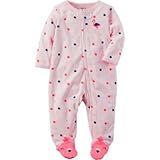 カーターズ Carter's/ テリージップアップスリープアンドプレイ ピンク ロンパース長袖 6ヶ月【並行輸入】