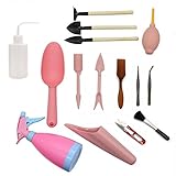Stormshopping 多肉植物 室内 ミニ ガーデニング ツール 15点 園芸 用品 セット インテリア 苗 寄せ植え テラリウム ハオルチア サボテン 観葉植物 シャベル スコップ