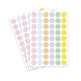プロモショップ シール ステッカー カラフル ボール柄 Φ10mm 54個付3枚入 (バレーボール)