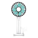 多機能 携帯扇風機 Lecone USB扇風機 手持ち/卓上両対応 充電式モバイル扇風機 7枚羽根 風量3段階調節 内蔵2000mAh電池