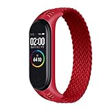 [KIMAIXA] 編組ソロループコンパチブルXiaomi Mi Band 7 6 5 4 3、弾性シリコン生地ナイロンスポーツストラップ交換リストバンドBraided Solo Loop コンパチブルXiaomi Band Miband 7 5 6 4 3