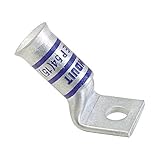 Panduit LCAF8-38H-L Flex Conductor Lug, One Hole, Standard Barrel With Window, Flared NEBS, 45 Degre