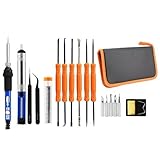 Xiton　ハンダゴテ セット ダイヤル式 ハンダゴテ 18in1 はんだごてセット 温度調節可 基盤 修理補修 60W 110V 収納ケース付