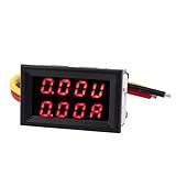 uxcell LEDデジタルパネルメーター プラスチック 電子部品 パネルマウントゲージ 1個入り