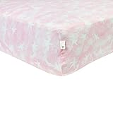 Burt's Bees Baby - Watercolor Star Fitted Crib Sheet 100% Organic Crib Sheet for Standard Crib and T