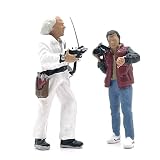 クラシック 1/64 スケール モデル バック・トゥ・ザ・フューチャー 2人形鋳造合金車シミュレーションミニカー キャラクタージオラマミニチュアシーンコレクション (人形2体)