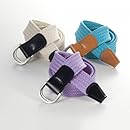 Anderson's Cotton Braided D-ring Belt: Off-White, Purple, Turquoise