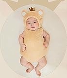 【ELEEJE】超かわいいクマのもこもこおくるみ！ロンパース 新生児 男女共用 0か月～6か月 カバーオール 幼児 出産祝い ハロウィン コスチューム オリジナルステッカー入り