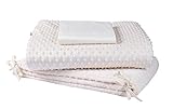 Clair de Lune Dimple Cot/ Cot Bed Quilt/ Bumper and Sheet Set (3 Pieces, Cream) by Clair de Lune