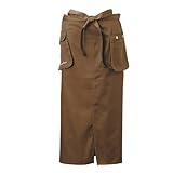 ガーデンエプロン ロング丈 75cm ブラウン