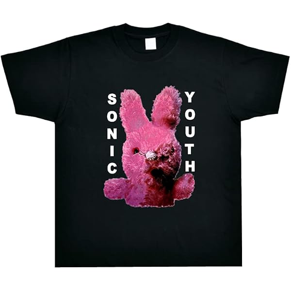 Amazon | [オソマロ] SONIC YOUTH Tシャツ うさぎ Dirty Bunny-Black-S