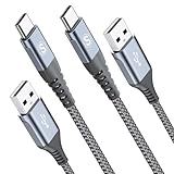 たいぷしー充電器 急速 ケーブル2M 2本セット,Avibrex充電器 Type-C to USB-A 3.2A USB C iPhone 17 充電ケーブル iPhone17 /iPhone 16 15 /アイフォン/いphone 17 16 15 Pro MAX, iPad Pro,Galaxy S26/S25/S24/S23/S22/S21,Sony,タイプc機種対応(灰)