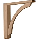 Ekena Millwork BKT02X14X14RERO 2 1/2-Inch W by 14 3/4-Inch D by 14 1/4-Inch H Reece Shelf Bracket, R