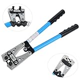 yaetek Hand StriperケーブルCrimperツールワイヤCrimpersコネクタ端子ラチェットPlier Set,圧着ツールキットを5 Changeable Die Sets inオッ