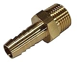 真鍮製 ホースニップル 【ネジ規格】R1/2【ホース差込口外径】13.5mm