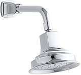 KOHLER 45410-CP Margaux Single Function Wall Mount Showerhead with Katalyst Air Induction Spray, 2.0
