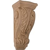 Ekena Millwork COR05X04X12FRLW 5 1/4-Inch W x 4 3/4-Inch D x 12-Inch H Medium Farmingdale Acanthus C