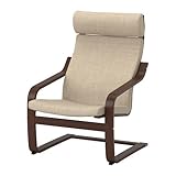 【IKEA/イケア】POÄNG アームチェア, ブラウン, イースンダ ベージュ