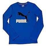 Puma Boys 8 – 20 Long Sleeve Tシャツ通気性メッシュ汗発散Athletic Tee ブルー
