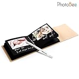 photobee Photo Book ( 100ページの200 gブラックFilling用紙) (ホワイトカラーペンが付属)
