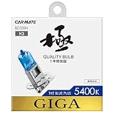 カーメイト 車用 ハロゲン ヘッドライト GIGA ザ・ブループラス H3 5400K BD328N