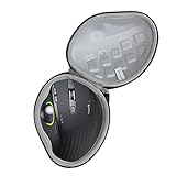 Hermitshell ハードトラベルケース RGB ワイヤレス トラックボールマウス ProtoArc EM01 2.4G Bluetooth エルゴノミック 充電式 ローラーボールマウス