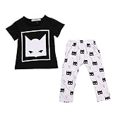 Cutelove ベビー服　スーツ　二点セット　Tシャツ　ズボン　プリント　コットン　男の子　夏　普段着　ファッション　かっこいい