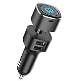 Esky Bluetoothレシーバー 車 シガーソケットチャージャー Bluetooth 4.2 カーレシーバー ワイヤレス式 カーAUX