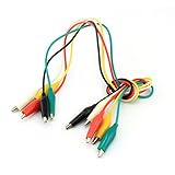 RaiFu テストケーブル　クリップケーブル　カラフル　クロ　コダイル　クリップ　ケーブル　ダブル　エンド　ジャンパー　テスト　リード　ワイヤー　エレクト　ロニクス　接続　ワイヤー　5個　50CM