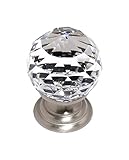 Alno C210-SN Traditional Crystal Knobs, 1-1/4, Satin Nickel by Alno