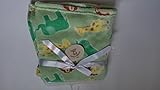 Snugly Baby Soft & Cuddly Valboa 30x30 Baby Blanket (Green Zoo Animals) by Snugly Baby