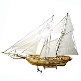 Sharplace 木製 帆船モデル 0スケール 船パズル スケール0 ヨット 模型玩具 子供