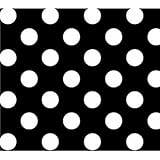 SheetWorld Round Crib Sheets - Primary Polka Dots Black Woven - Made In USA by sheetworld