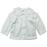 《秋冬春対応》(日本製) Pample Mousse(パンプルムース) 天竺長袖ブラウス 70cm/OW NO.DP-73200