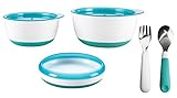 OXO Tot Small & Large Bowl Set with Plate + Fork & Spoon Set by OXT