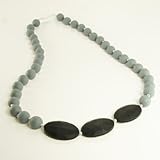 Teething Necklace Jewelry - Organic BPA Free Silicone Chew Beads Teether Toys for Nursing Moms - Lib